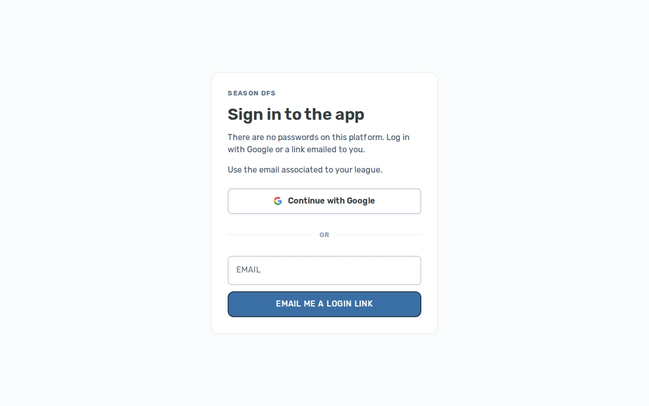 Season DFS – Run a Season-Long DFS Fantasy Football League