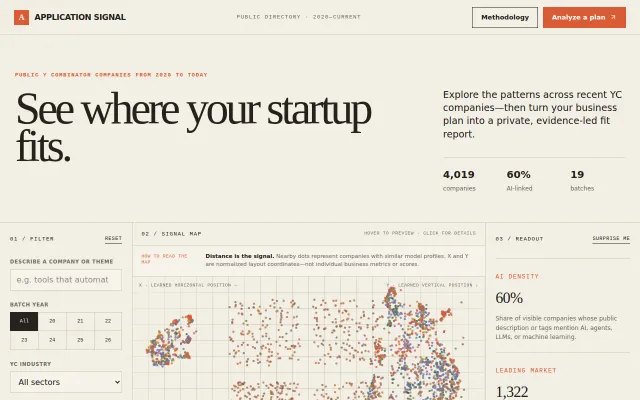Application Signal – AI That Evaluates Your YC Startup Idea