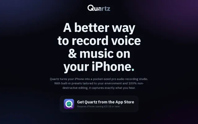 Quartz – A (much) better Voice Memos app (iPhone)