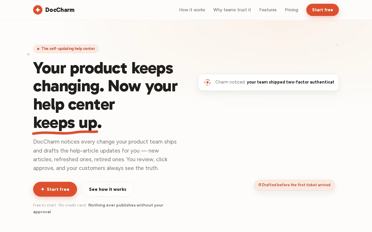 DocCharm – The help center that keeps itself up to date