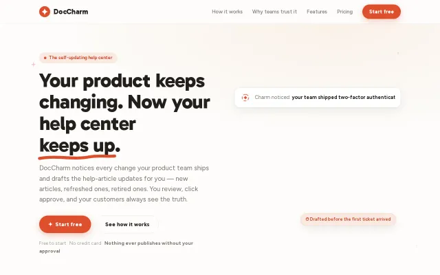 DocCharm – The help center that keeps itself up to date