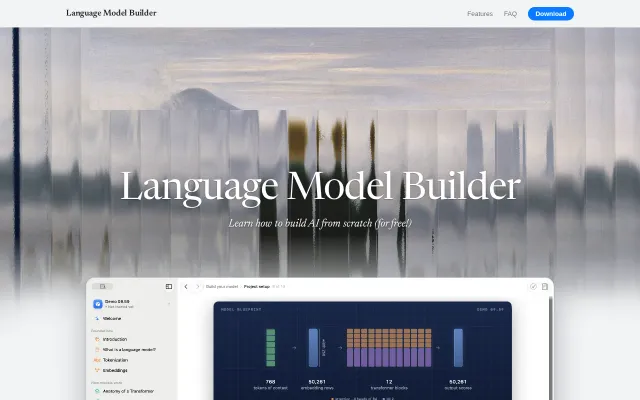Language Model Builder (an app to learn about and build models)