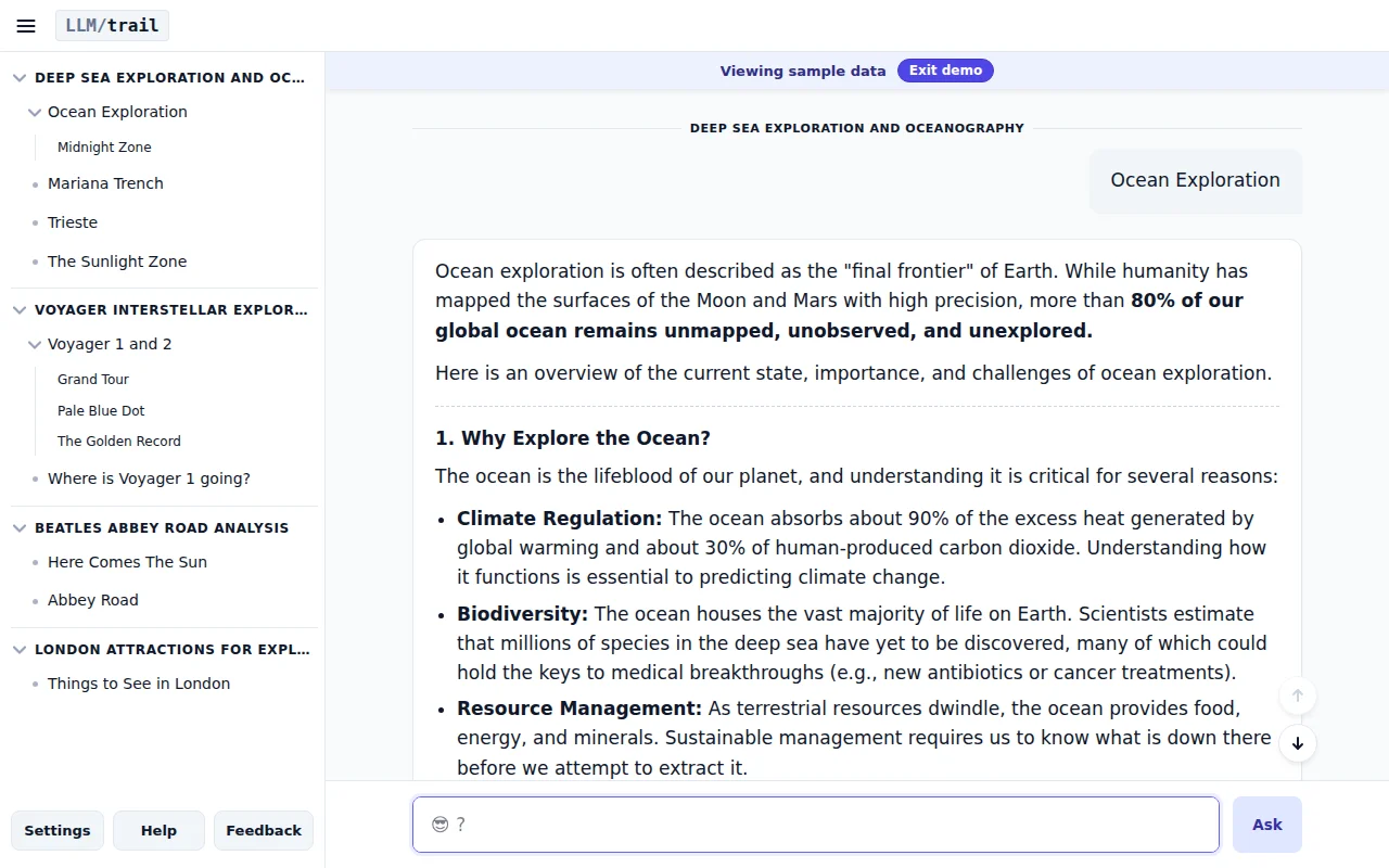 I built a chat client that uses embeddings to cluster messages by topic