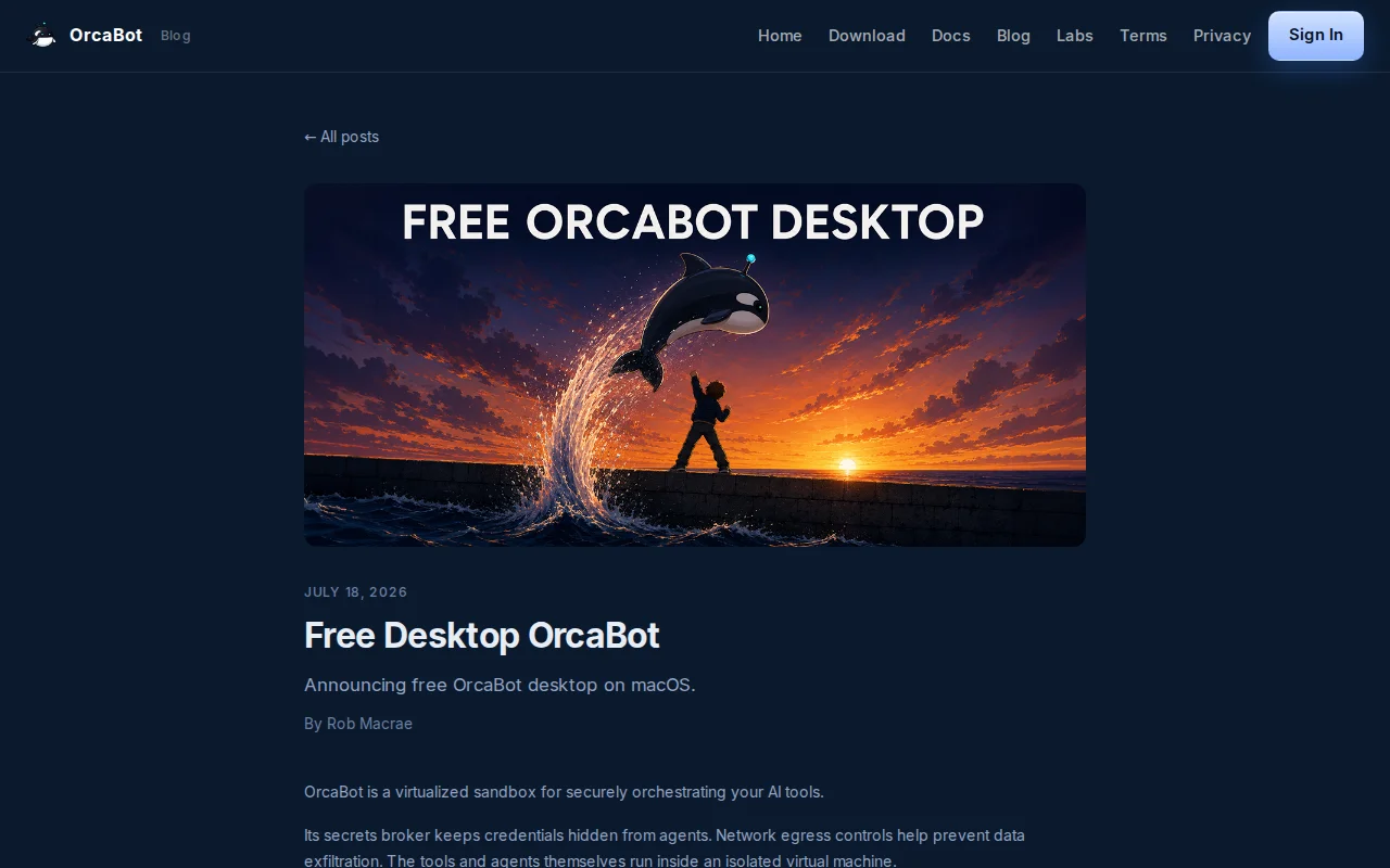 Free Desktop OrcaBot for macOS