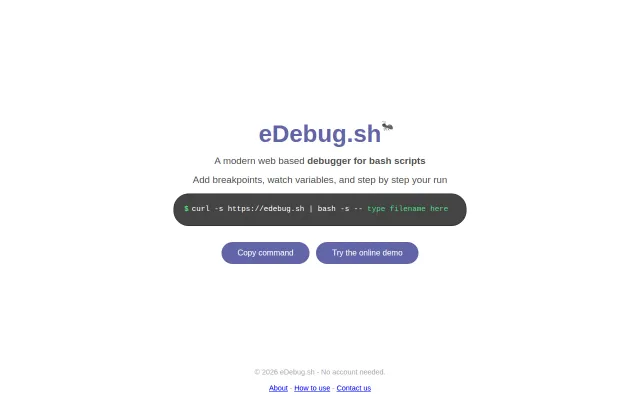Remote Bash Script Debugger