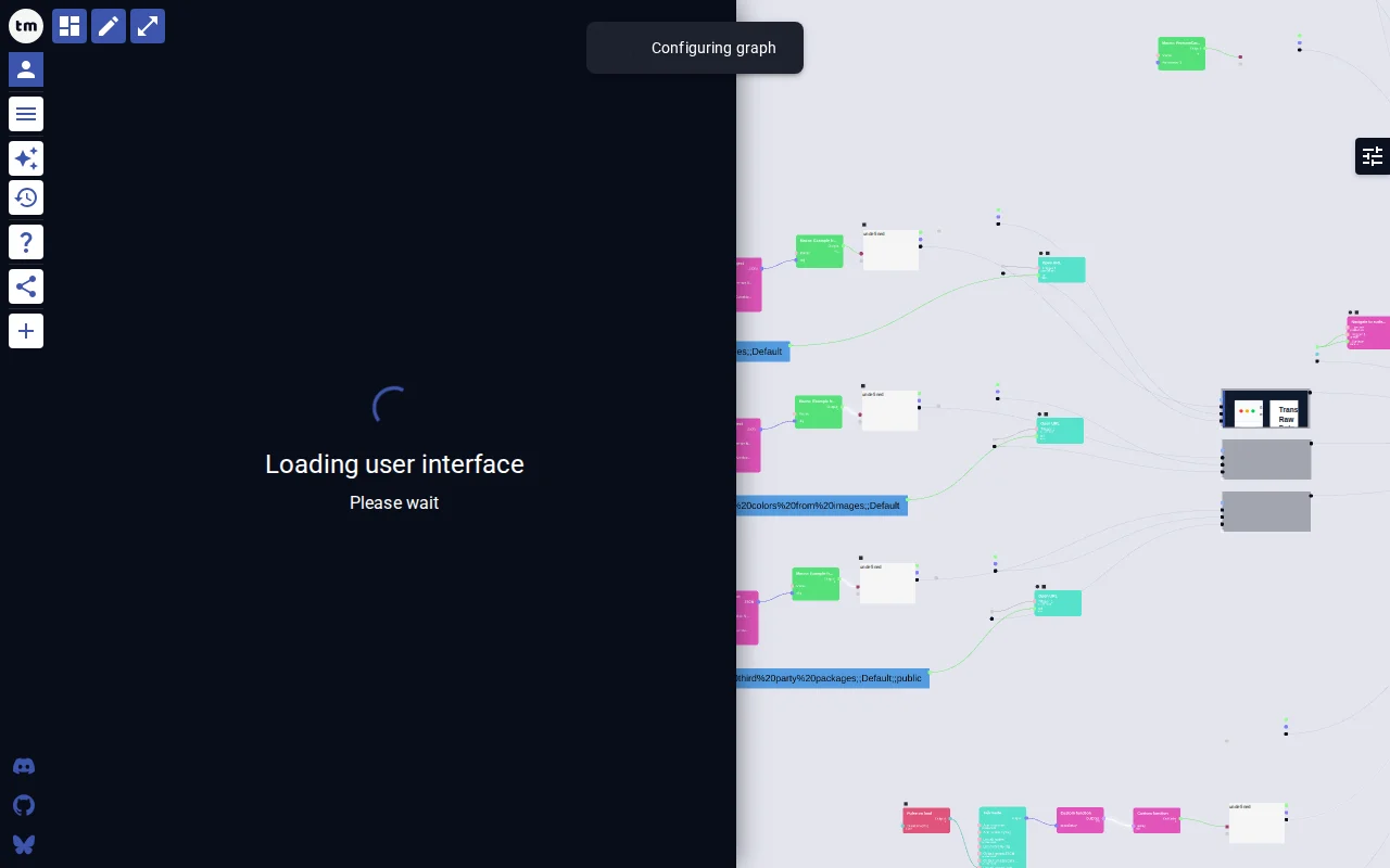 Our data canvas where everything runs directly in the browser