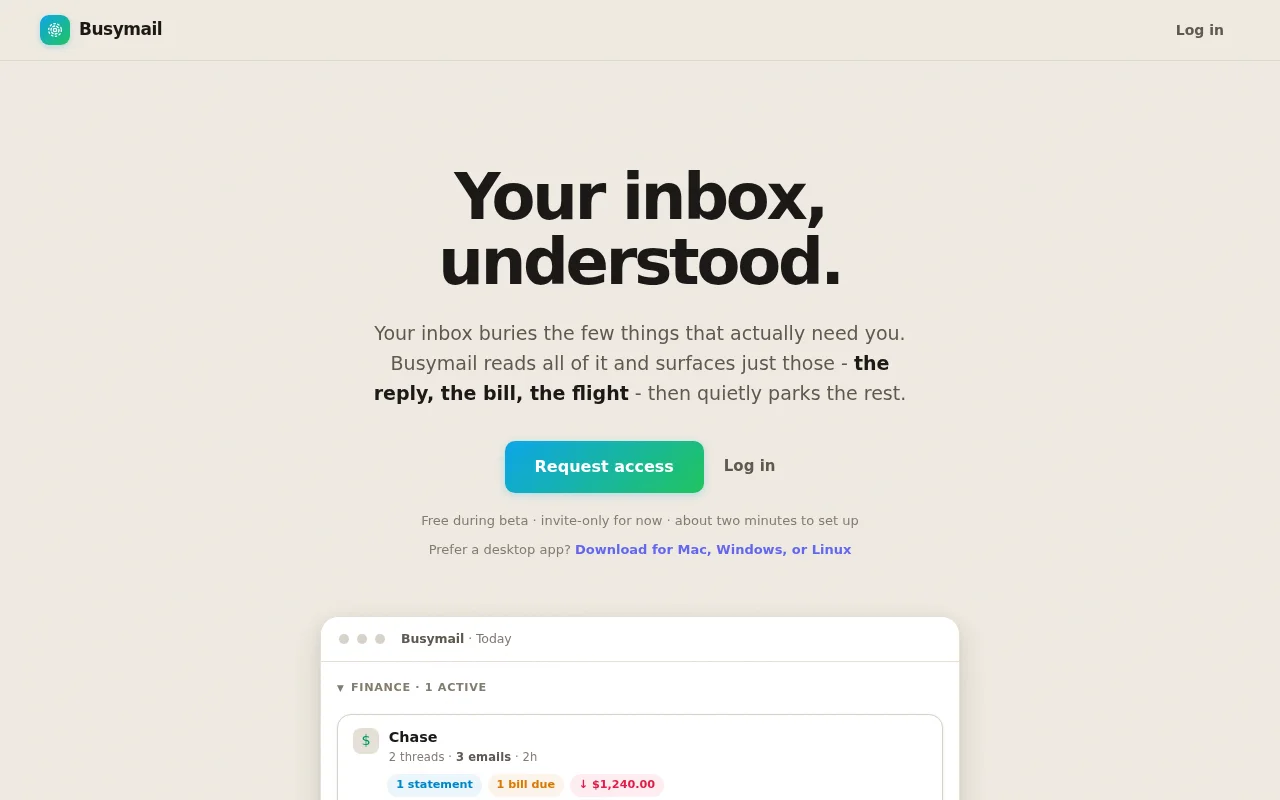 Busymail – an email client that surfaces the mail that needs you