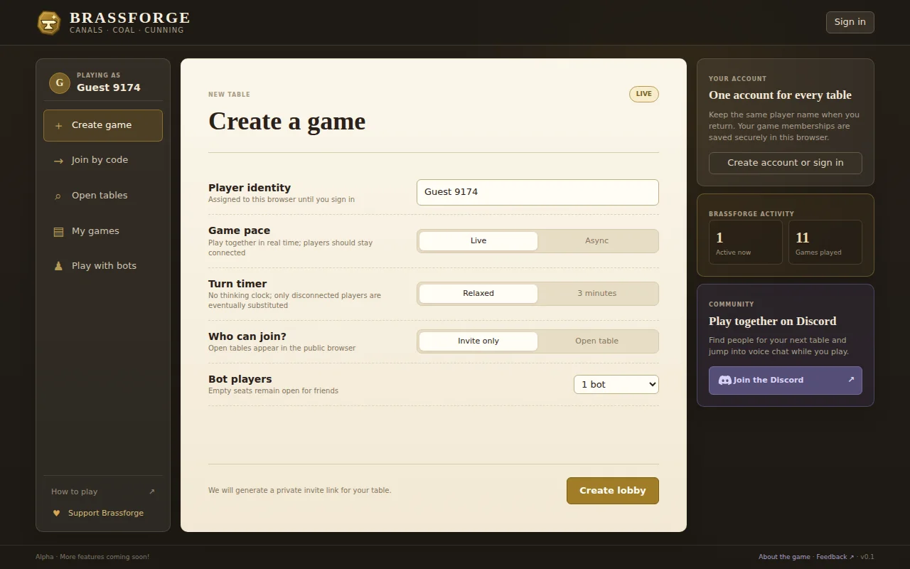 Brassforge – Brass Birmingham Online