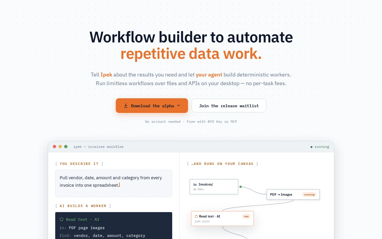 Ipek – a visual IDE for workflow automations