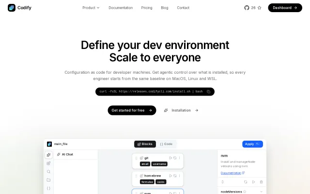 Codify – Terraform for Developer Environments