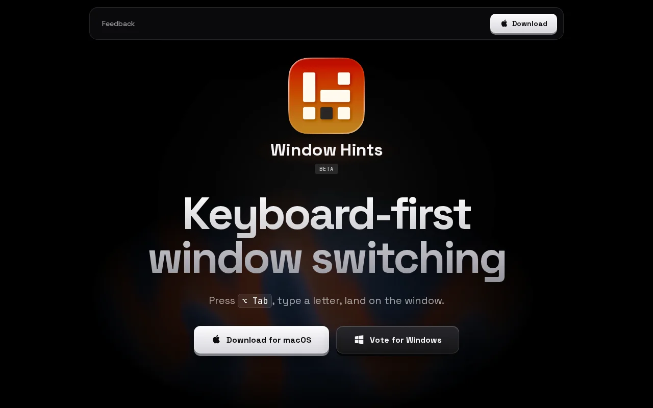 Window Hints – Keyboard-first window switching