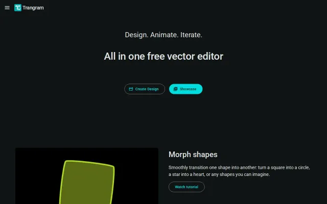 Trangram – a free browser-based vector editor (illustrator + timeline)