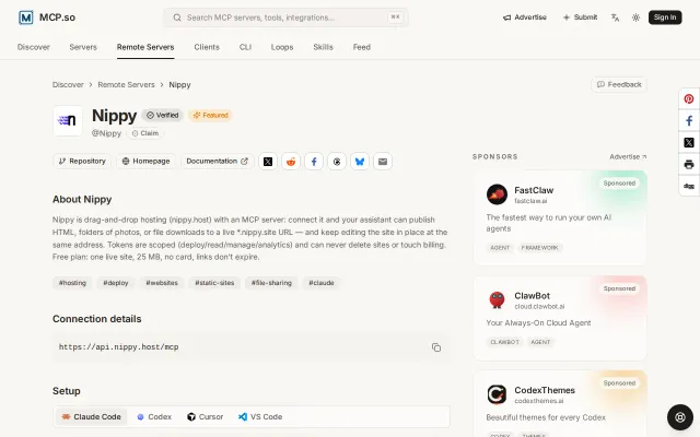Let Claude/ChatGPT deploy your sites