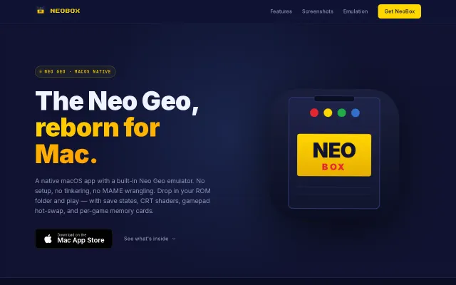 NeoBox – a native macOS NeoGeo emulator front end