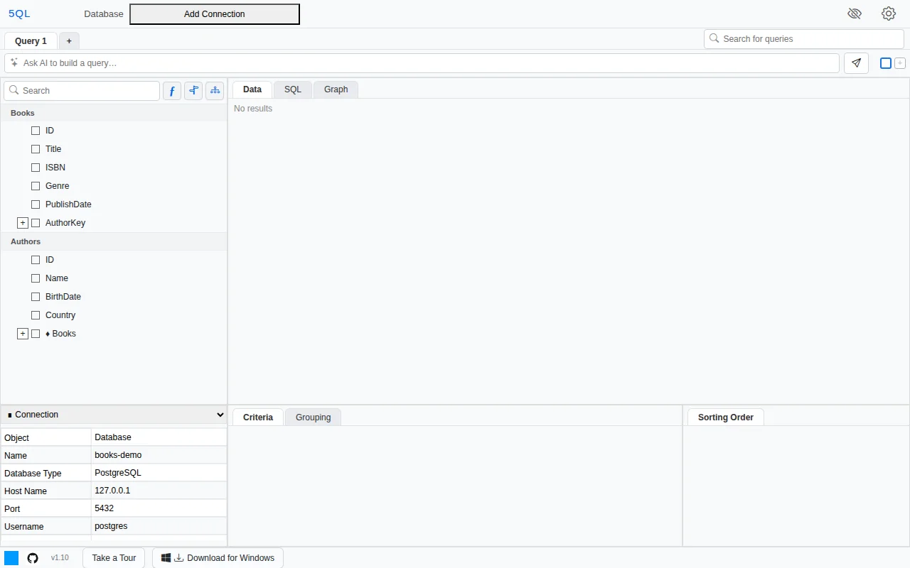 5QL A bidirectional SQL editor with a Claude.md table for your database