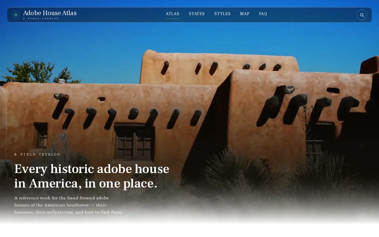 Historic adobe buildings mapped across America