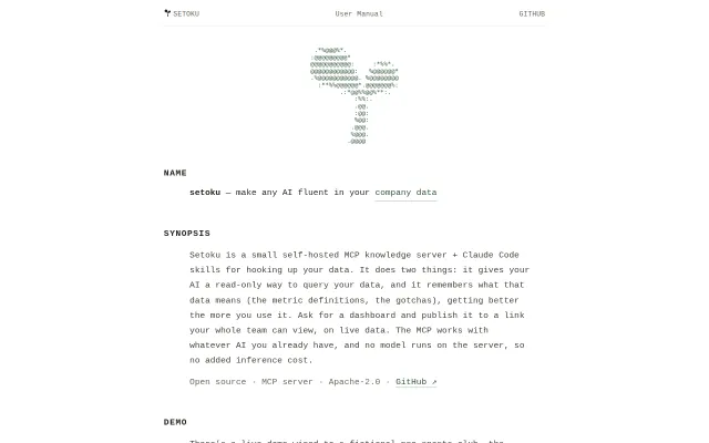 Setoku – Self-hosted knowledge server for AI agents