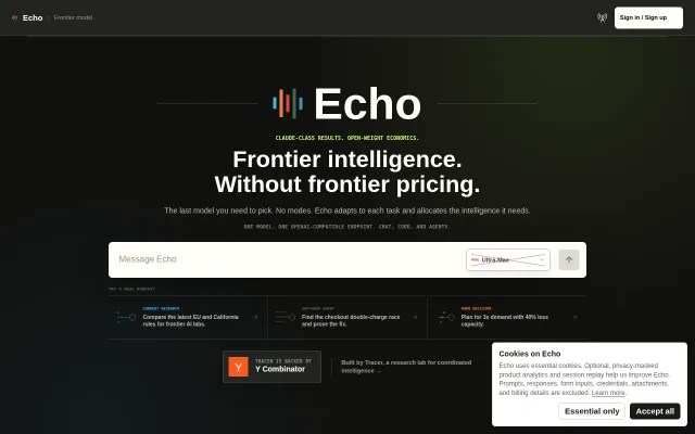 Echo – Fable-level results at 1/3 the cost using open-weight models