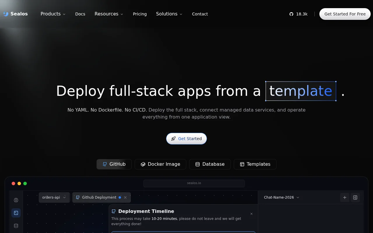 Sealos – deploy a full-stack GitHub repo and troubleshoot the live app