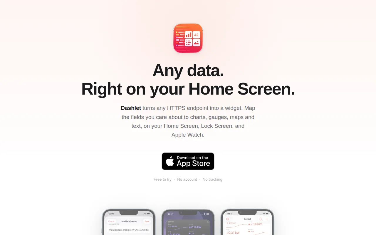 Build native iOS widgets from any HTTPS endpoint