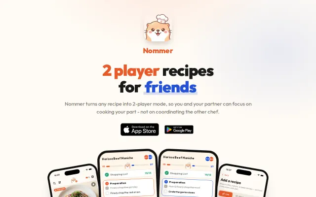 Turn any recipe into 2-player mode