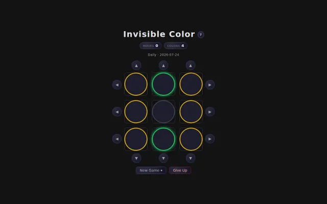 Invisible color – Logic mini game