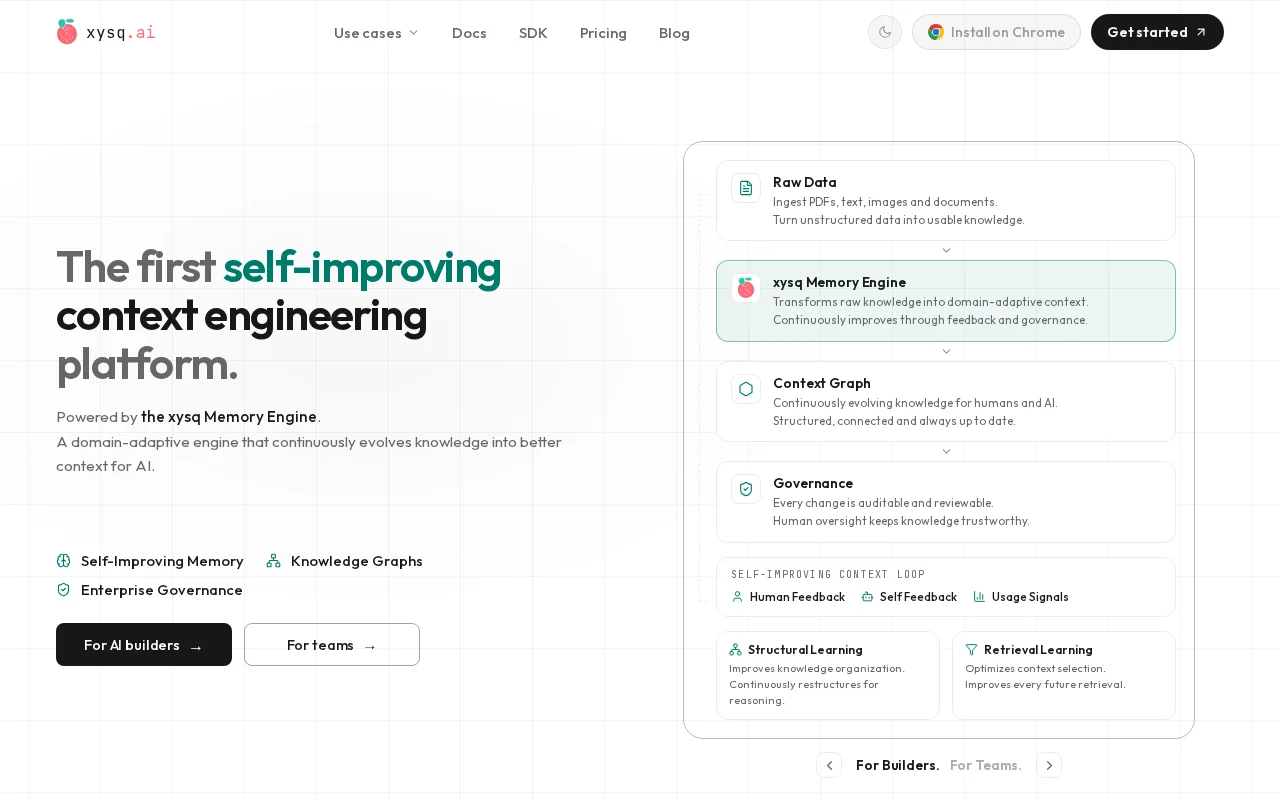 The first self-improving context engineering platform