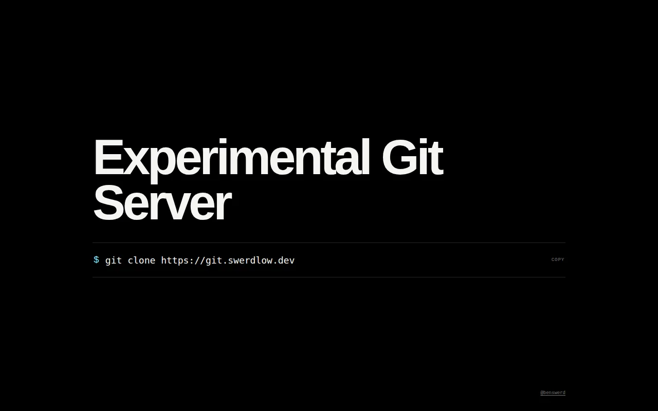 git clone https://git.swerdlow.dev