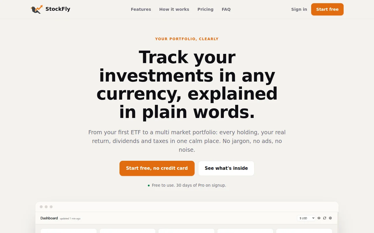 An industrial designer's take on a portfolio tracker