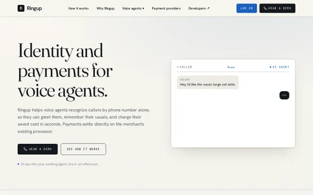 I built remembered checkout for Voice calls