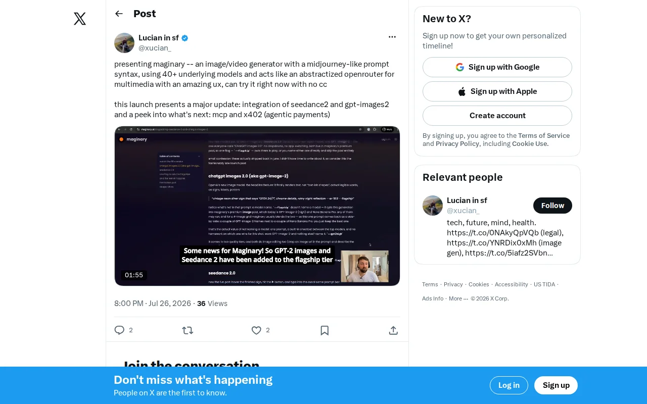 Maginary.ai gets seedance2 and GPT-images2 support