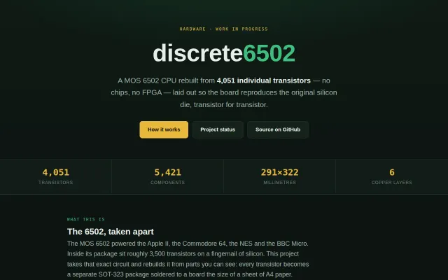 Discrete6502 – one thing led to another