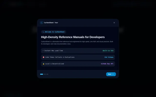CarbonSheets – Host your own customizable cheatsheet portal In GitHub