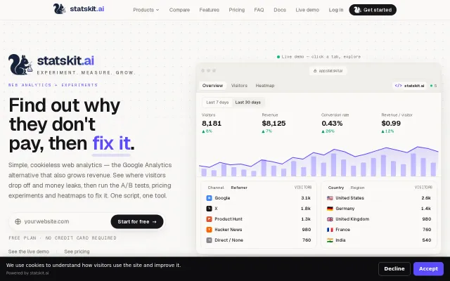 StatsKit – Product Analytics and A/B Testing