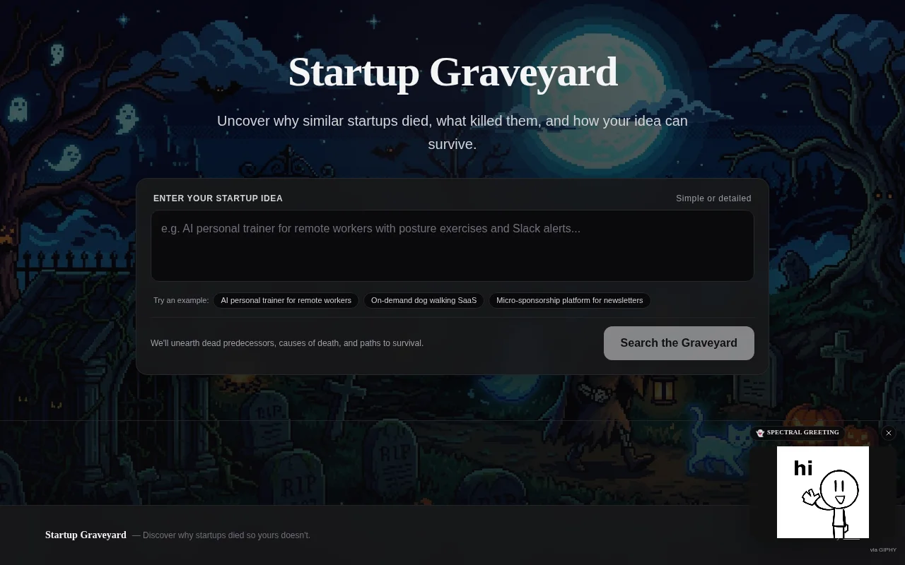A Graveyard of Startups