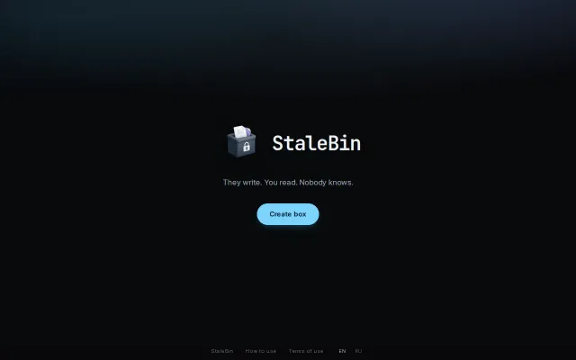 StaleBin – share a link, collect anonymous submissions, no accounts