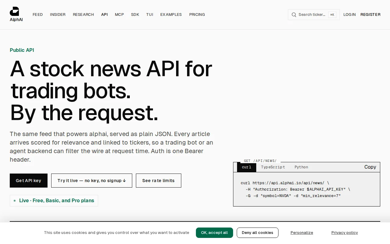 We killed our AI stock analysis and kept the news feed (API and MCP)
