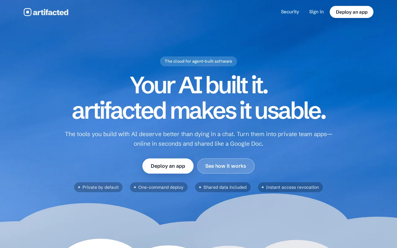 Artifacted – private URLs for the small tools your AI builds