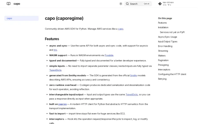 Capo – be the capo of your AWS services