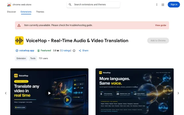 VoiceHop – Real-Time Audio and Video Translation