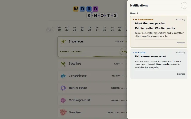 Wordknots