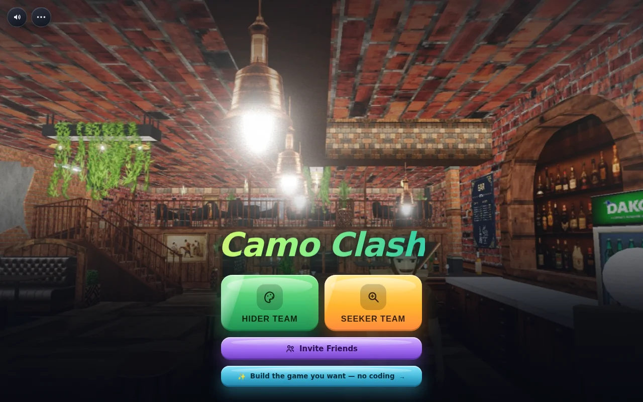 A browser hide-and-seek game where you paint your own camouflage