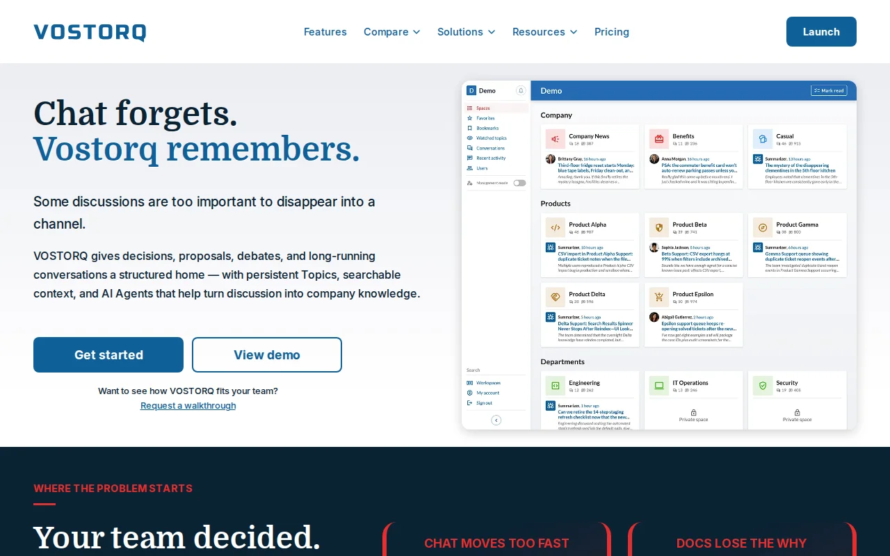 Vostorq – I built the anti-Slack after working at a Slack-first company