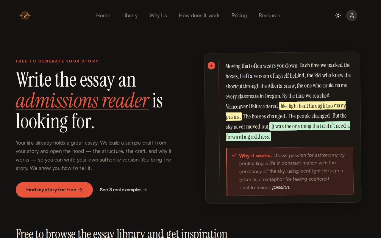 College application essay inspiration and brainstorm