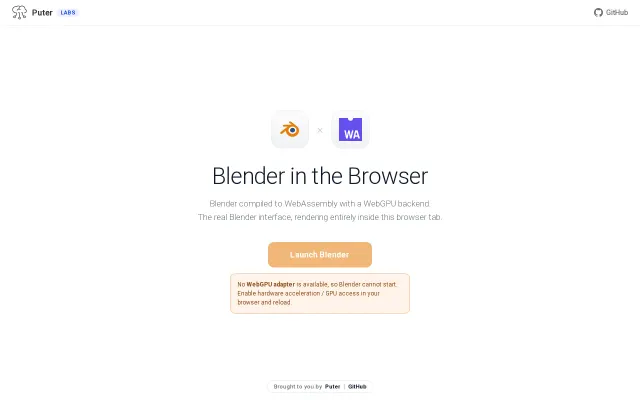 Blender in WebAssembly