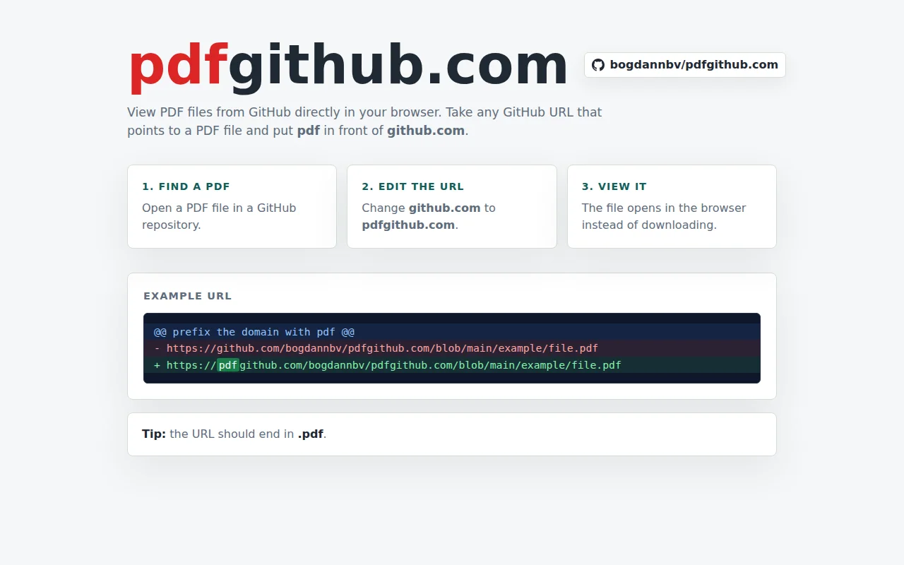 View GitHub PDFs in the browser, the easy way