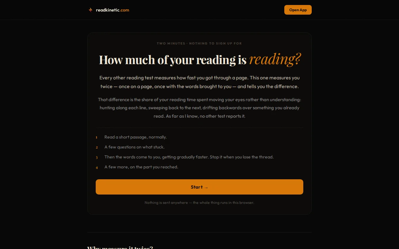 A speed reading test you can fail