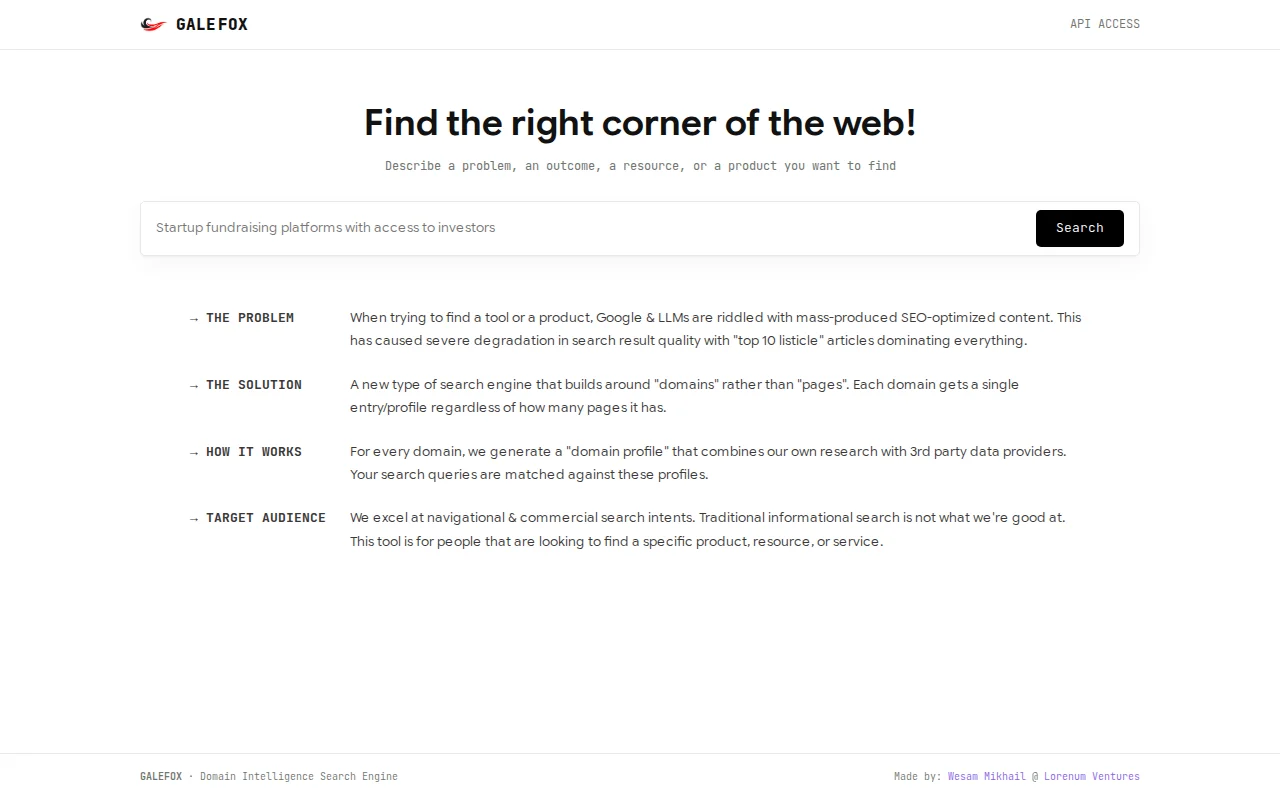 A new type of search engine