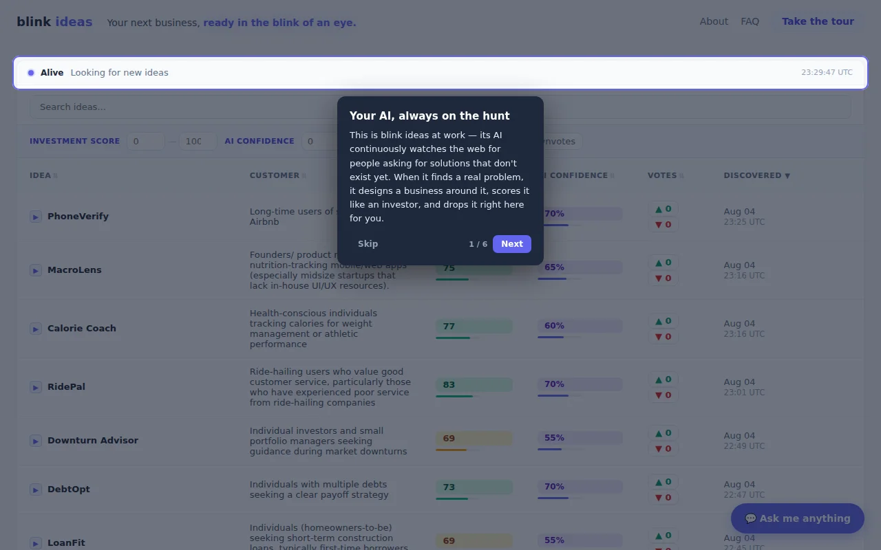 I built a web app that turns customer complaints into startup ideas